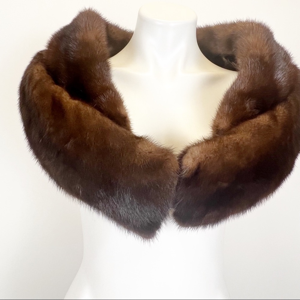Mink fur stole braided unique vintage